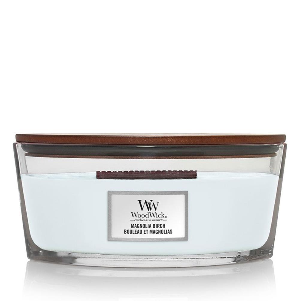 WoodWick Magnolia Birch HearthWick Ellipse Jar Candle £20.99